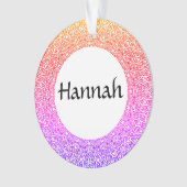 Rainbow Mandala Anpassbare Acrylschmuck Ornament (Vorderseite)