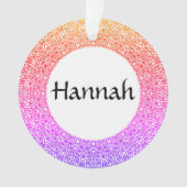 Rainbow Mandala Anpassbare Acrylschmuck Ornament (Vorderseite)