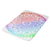 Rainbow Mandala Badematte (Schrägansicht)