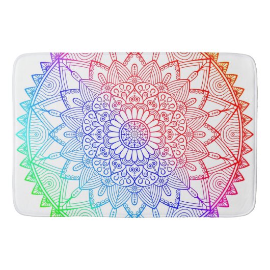 Rainbow Mandala Badematte (Vorderseite)