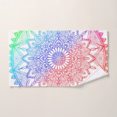 Rainbow Mandala Badhandtuch Set (Handtuch)