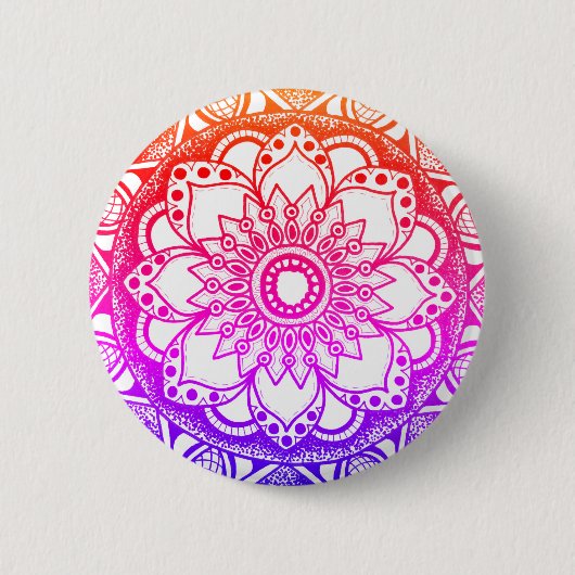 Rainbow Mandala Button (Vorderseite)