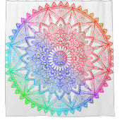 Rainbow Mandala Duschvorhang (Vorderseite)
