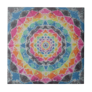 Rainbow Mandala Gefärbte Krawatte PhatDyes Fliese