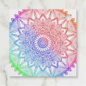 Rainbow Mandala Geschenkanhänger (Rückseite)