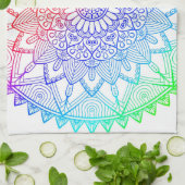 Rainbow Mandala Geschirrtuch (Gefaltet)