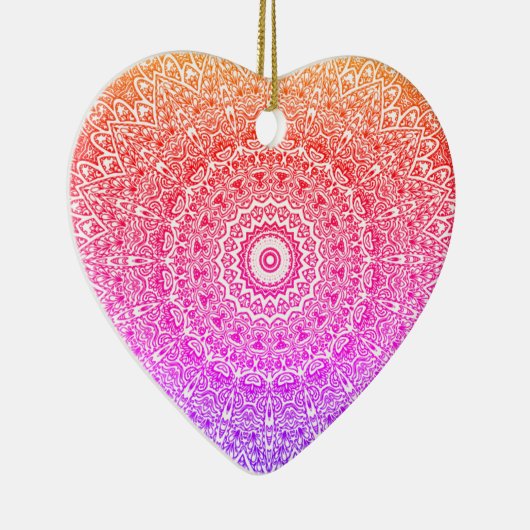 Rainbow Mandala Heart Boho Dekoration / Geschenk (Rechts)