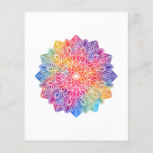 Rainbow Mandala Indian Wedding Einladung Flyer (Hinten)