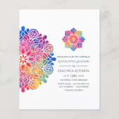 Rainbow Mandala Indian Wedding Einladung Flyer (Vorne)