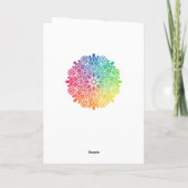 Rainbow Mandala Indian Wedding Foto Dankeskarte (Rückseite)