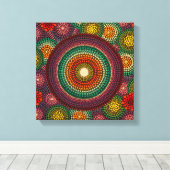 Rainbow Mandala Leinwand (Insitu (Holzboden))