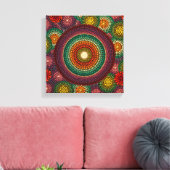Rainbow Mandala Leinwand (Insitu (Wohnzimmer))
