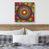 Rainbow Mandala Leinwand (Insitu (Schlafzimmer))