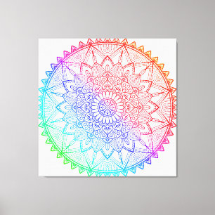 Rainbow Mandala Leinwanddruck