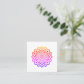 Rainbow Mandala Life Coach Quadratische Visitenkarte (Stehend Vorderseite)
