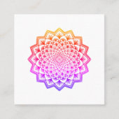 Rainbow Mandala Life Coach Quadratische Visitenkarte (Vorderseite)