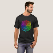 Rainbow Mandala Lotus Flower Sacred Geometry Yoga T-Shirt (Vorne ganz)
