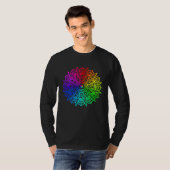 Rainbow Mandala Lotus Flower Sacred Geometry Yoga  T-Shirt (Vorne ganz)