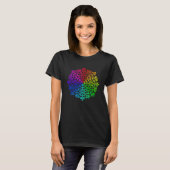 Rainbow Mandala Lotus Flower Sacred Geometry Yoga T-Shirt (Vorne ganz)