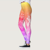Rainbow mandala lotus Leggings (Links)