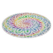 Rainbow Mandala Muster Design Schneidebrett (Ecke)
