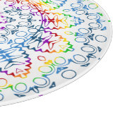 Rainbow Mandala Muster Design Schneidebrett (Ecke)