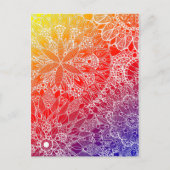 Rainbow Mandala Muster Postkarte (Vorderseite)
