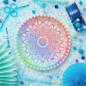 Rainbow Mandala Pappteller (Party)