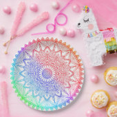 Rainbow Mandala Pappteller (Party)