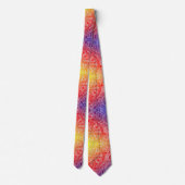 Rainbow Mandala Pattern Neck Tie Krawatte (Rückseite)