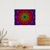 Rainbow Mandala Poster (Küche)