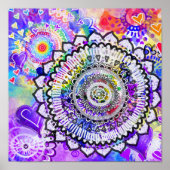 Rainbow-Mandala-Poster Poster (Vorne)
