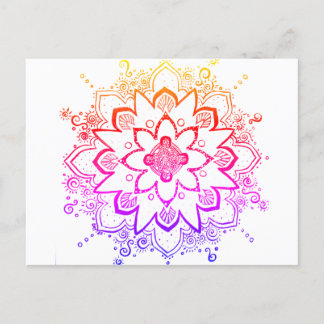 Rainbow Mandala Postkarte