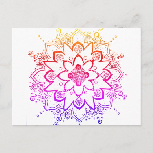 Rainbow Mandala Postkarte (Vorderseite)