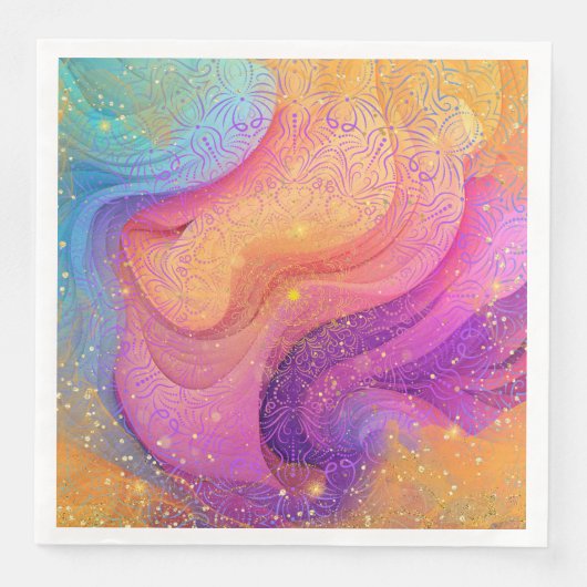 Rainbow Mandala Serviette (Vorderseite)