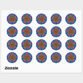 Rainbow Mandala Star Fraktal Decal Sticker (Blatt)