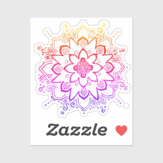 Rainbow Mandala Sticker (Blatt)