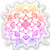 Rainbow Mandala Sticker (Vorderseite)
