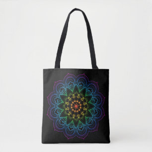Rainbow mandala tasche