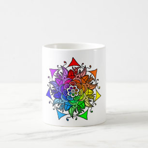 Rainbow Mandala Tasse 11 oz.