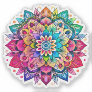 Rainbow Mandala Vinyl Aufkleber