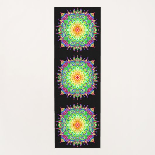 Rainbow Mandala Yoga Mat Yogamatte (Vorderseite)
