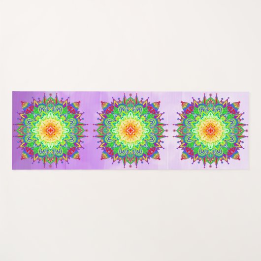 Rainbow Mandala Yoga Mat Yogamatte (Vorderseite (Horizontal))