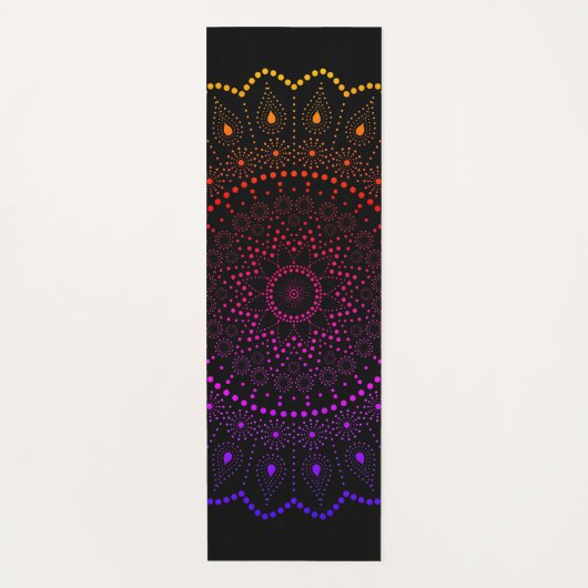 Rainbow Mandala Yogamatte (Vorderseite)