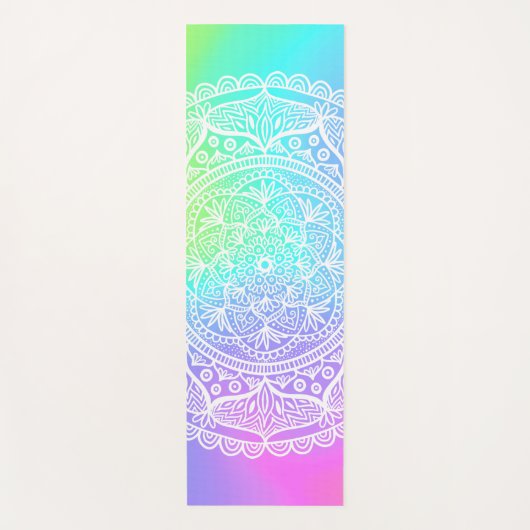 Rainbow Mandala Yogamatte (Vorderseite)