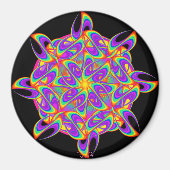 Rainbow Mandela von Power Blume Magnet (Vorne)