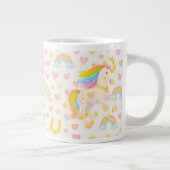 Rainbow Mane Horses Coffee Mug — Cooper & Cody Jumbo-Tasse (Rechts)