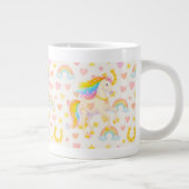 Rainbow Mane Horses Coffee Mug — Cooper & Cody Jumbo-Tasse (Rechts)