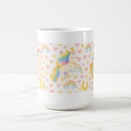 Rainbow Mane Horses Coffee Mug — Cooper & Cody Kaffeetasse (Mittel)