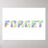 Rainbow Mantra Art – Allow Yourself To Forget Poster (Vorne)